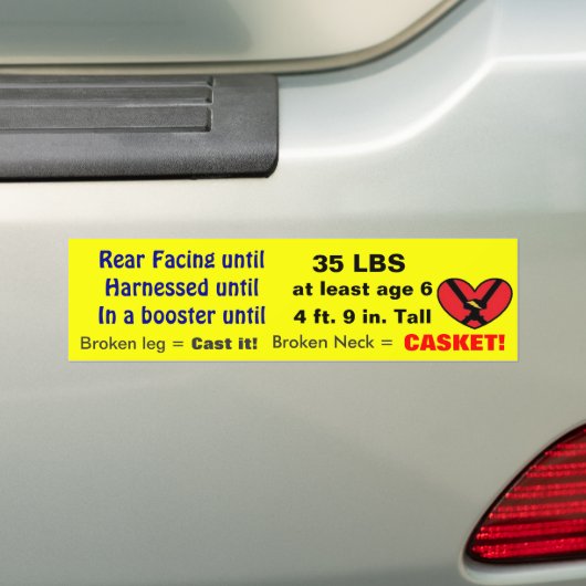 Uitgebreide achterkant bumpersticker (Op auto)