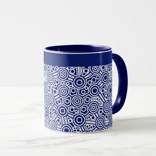 Uitgebreide Alien Circuit - Navy Blue Mok (Voorkant rechts)