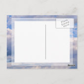 Uitgebreide blauwe hemel, verschillende cloudforma briefkaart (Achterkant)