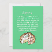 Uitgebreide Bombe Alaska Retro Dinner Party Desser Kaart (Achterkant)