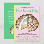 Uitgebreide Bombe Alaska Retro Dinner Party Desser Kaart (Voorkant / Achterkant)