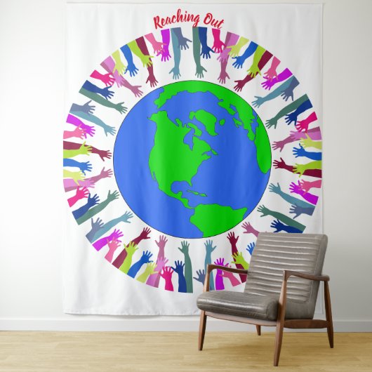 Uitgebreide boomstammen wandkleed (In situ)