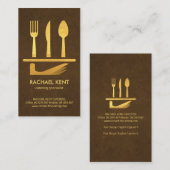 Uitgebreide bruine Gold-serving schijfset Visitekaartje (Voorkant / Achterkant)