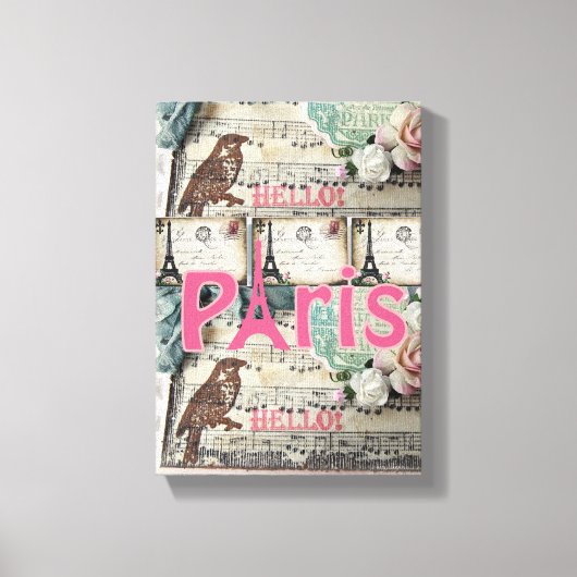 Uitgebreide Canvas Print Paris (Voorkant)