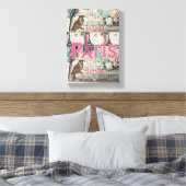 Uitgebreide Canvas Print Paris (Insitu (Slaapkamer))