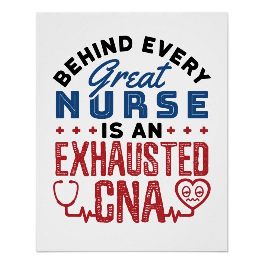 Uitgebreide CNA Certified Nursing Assistant Perfect Poster (Voorkant)
