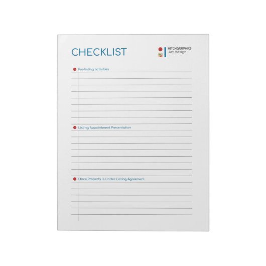 Uitgebreide controlelijst voor ontwerpers: strooml notitieblok (Linkerzijde)