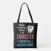 Uitgebreide Dental Assistant Funny Appreciation Tote Bag (Achterkant)
