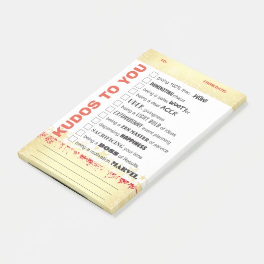 Uitgebreide erkenning van werknemers na de toekenn post-it® notes (Schuin)