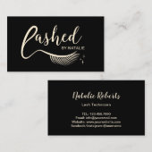 Uitgebreide Eyelash maakt artiest zwart goud Visitekaartje (Voorkant / Achterkant)