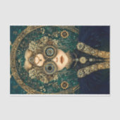 Uitgebreide Fantasy Steampunk Vrouw Y4 Decoupage Tissuepapier (Voorkant)