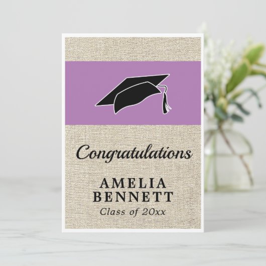 Uitgebreide felicitaties Afstuderen Afstuderen Pet Kaart (Staand voorkant)