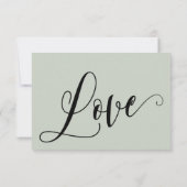 Uitgebreide Flourishes Script Nummerverzoek RSVP Kaartje (Achterkant)