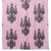Uitgebreide Franse Fleur de Lis Douchegordijn (Voorkant)