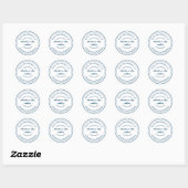 Uitgebreide gebarsten goederen ronde sticker (Vel)