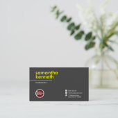 Uitgebreide Gele Oversize Name CEO Visitekaartje (Staand voorkant)