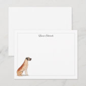 Uitgebreide gepersonaliseerde Dane Grey Border-ban Notitiekaartje (Voorkant / Achterkant)