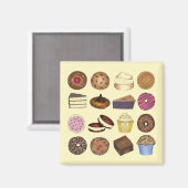 Uitgebreide goederen Cupcake Creampuff Muffin Cook Magneet (Voorkant / Achterkant)