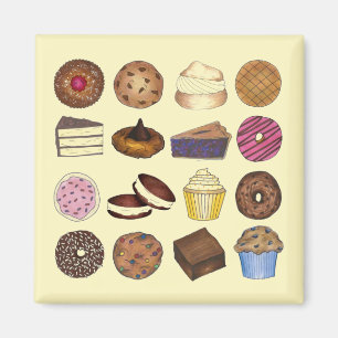 Uitgebreide goederen Cupcake Creampuff Muffin Cook Magneet