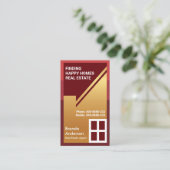 Uitgebreide Gold Rooftop Abstracte Realtor Visitekaartje (Staand voorkant)