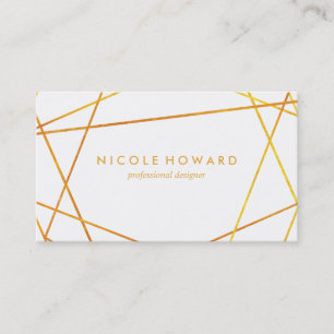 Uitgebreide gouden lijnen visitekaartje
