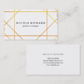 Uitgebreide gouden lijnen visitekaartje (Voorkant / Achterkant)