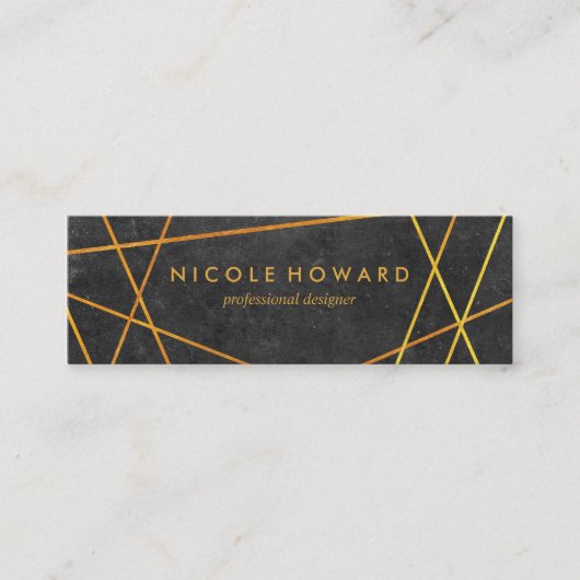Uitgebreide goudlijnen laat zien mini visitekaartje (Voorkant)