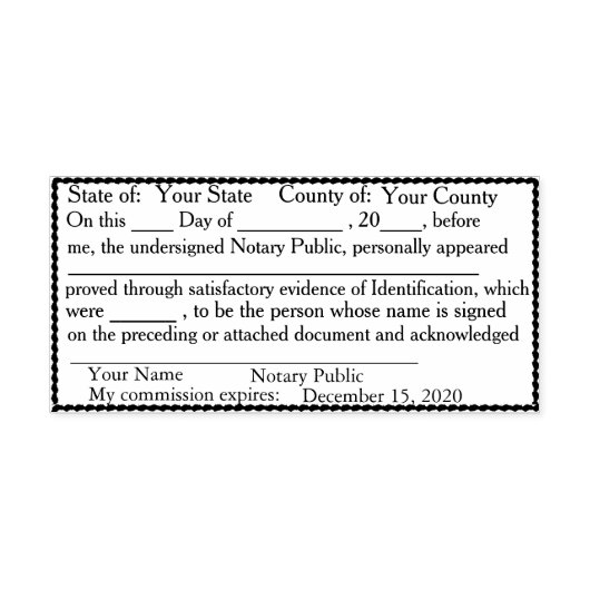 Uitgebreide grensnotaris Publieke bevestiging Zelfinktende Stempel (Design)