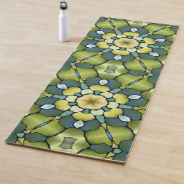 Uitgebreide, handbeschilderde Geometrische Groen A Yogamat