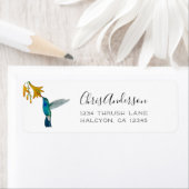 Uitgebreide Hummingbird return address Label (Insitu)