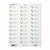 Uitgebreide Hummingbird return address Label (Full Sheet)