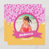 Uitgebreide Ice Cream Waffle zomerdatum (Voorkant / Achterkant)