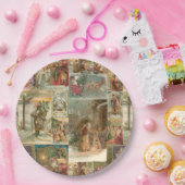 Uitgebreide  kerstbekkencollage papieren bordje (Feest)