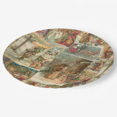 Uitgebreide  kerstbekkencollage papieren bordje (Gekanteld)