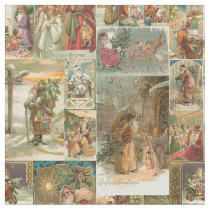 Uitgebreide  kerstbekkencollage stof