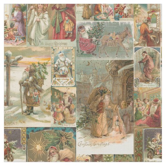Uitgebreide  kerstbekkencollage stof (Close Up)
