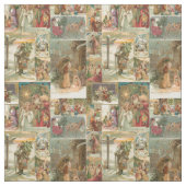 Uitgebreide  kerstbekkencollage stof (Swatch)