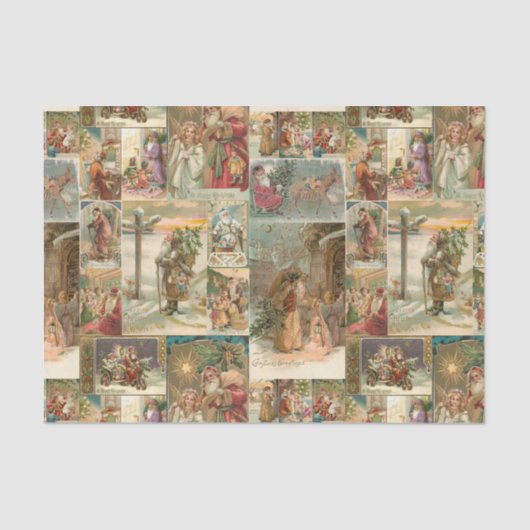 Uitgebreide  kerstbekkencollage tissuepapier (Voorkant)