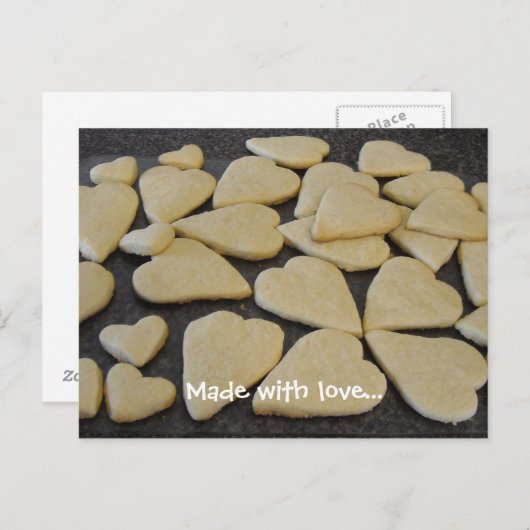 Uitgebreide koekjes met een gebroken hart briefkaart (Voorkant / Achterkant)