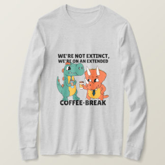 Uitgebreide koffiepauze T-shirt met lange mouwen