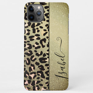 Uitgebreide Leopard Pattern Achtergrond Aangepaste iPhone 11Pro Max Hoesje