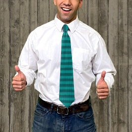 Uitgebreide look Blauwgroen strips voor nieuwe Str Stropdas