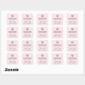 Uitgebreide Luxury Logo Pastel Pink Soap Bar Label (Vel)