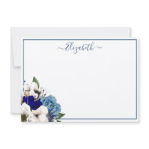 Uitgebreide marinepuin Blue Floral