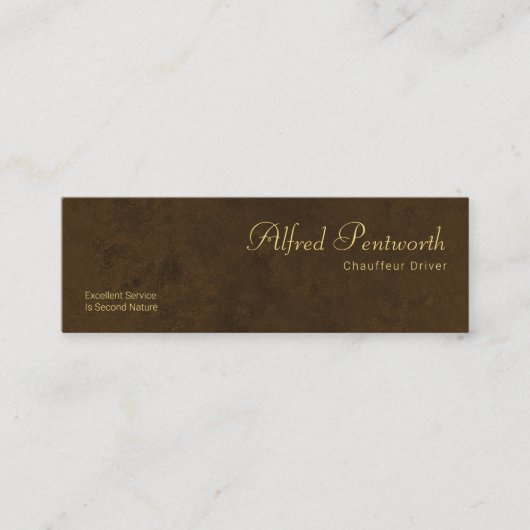 Uitgebreide minimalistische bruine-kangoestekuffeu mini visitekaartje (Voorkant)