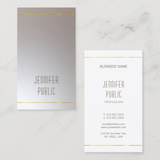 Uitgebreide, moderne design glamour met unieke vor visitekaartje (Voorkant / Achterkant)