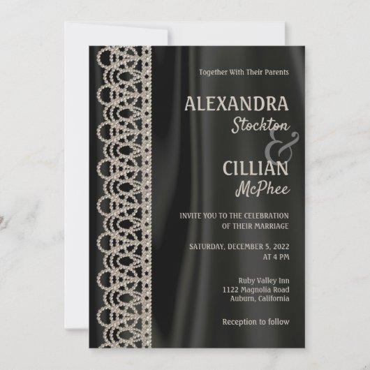 Uitgebreide parels en uitnodiging tot huwelijk (Voorkant)