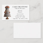 Uitgebreide Roos Cake Baker Cake Shop Bake Shop Visitekaartje (Voorkant / Achterkant)