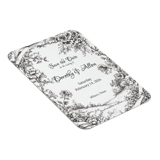 Uitgebreide rustieke bloemen magneet (Rechterzijde)