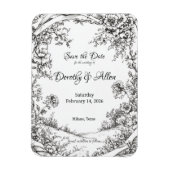 Uitgebreide rustieke bloemen magneet (Verticaal)